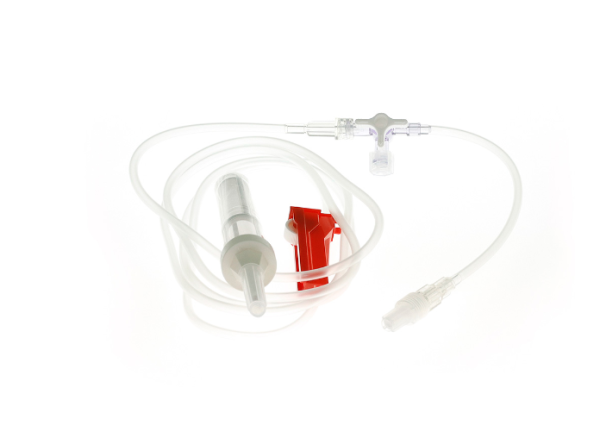 transfusion set 180cm 3 way stopcock + 15cm extension, pvc free