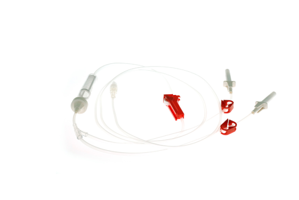 transfusion set 180cm, 2 x spike, pvc free