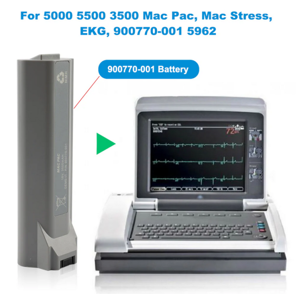 replacement battery for ge marquette ecg systems