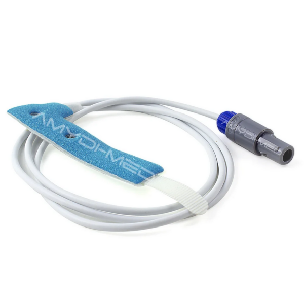 0.9m white lemo disposable spo2 sensor customized 7pin sponge