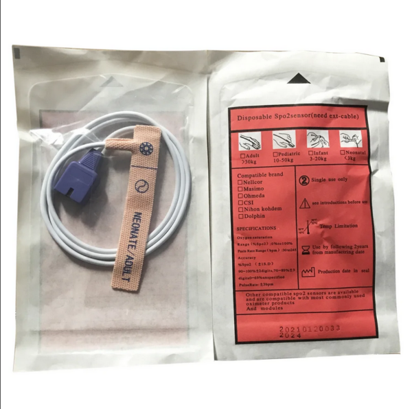 9 pin disposable spo2 probe nonwoven fabric pvc disposable pulse oximeter sensor